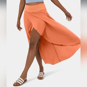 Halara Breezeful high waisted high low ruffle 2 in 1 flow quick dry skirt